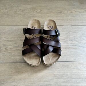 New Blowfish platform sandals. Slide in, BROWN. Malibu 2 inch wedge